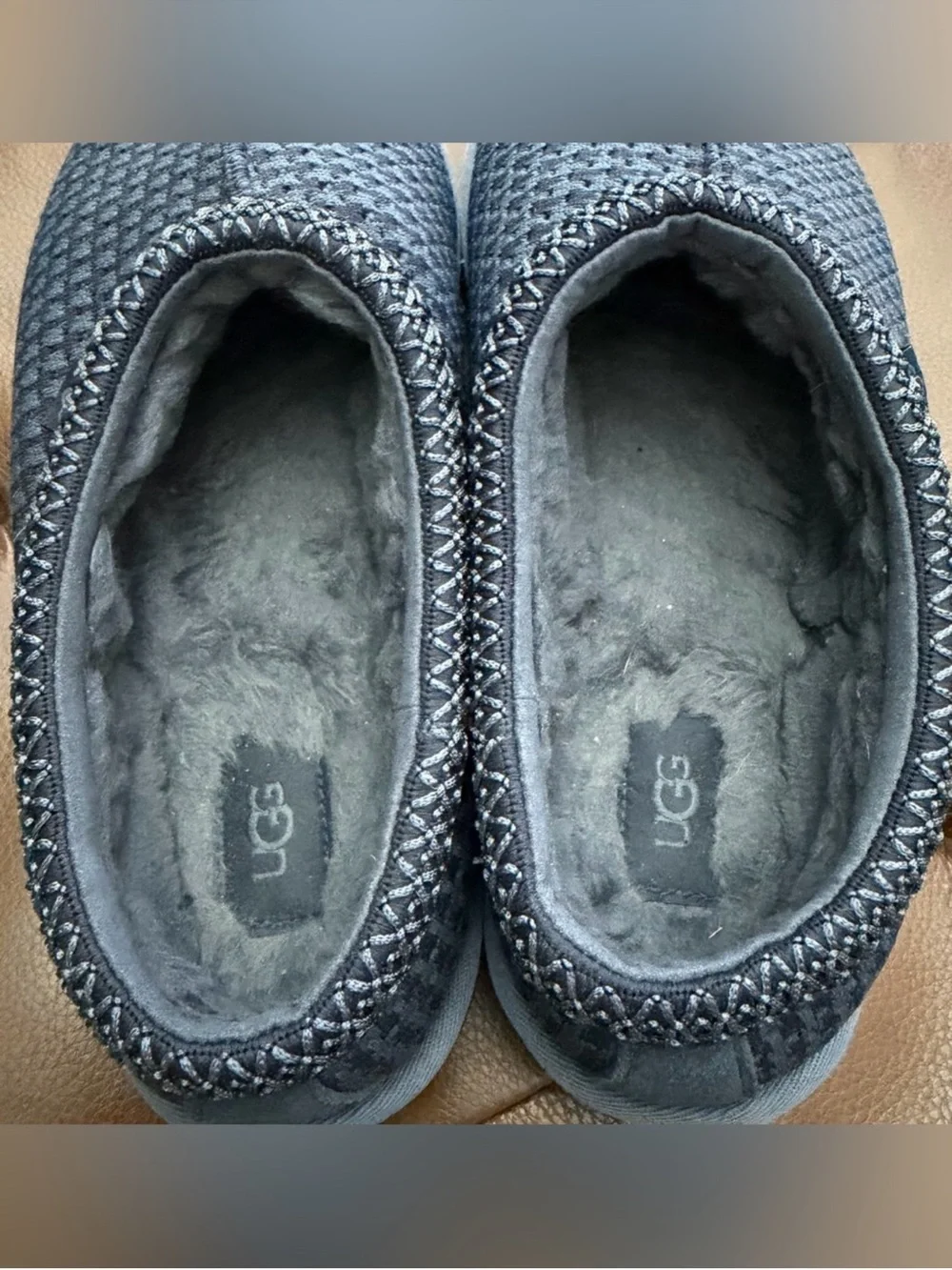 UGG Plush Navy Men's Slip-Ons EUC 12